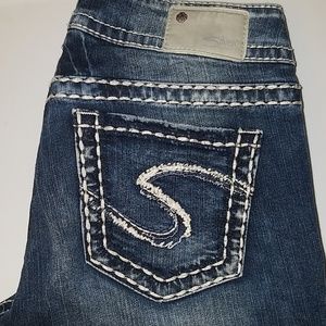 Size 27, Silver,  Mid Capri